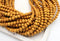 Nangka Wood Beads (Yellow Wood), 8mm, Round